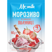 Морозиво зі смаком полуниці 60 г./25 шт.ТМ" "Monik"